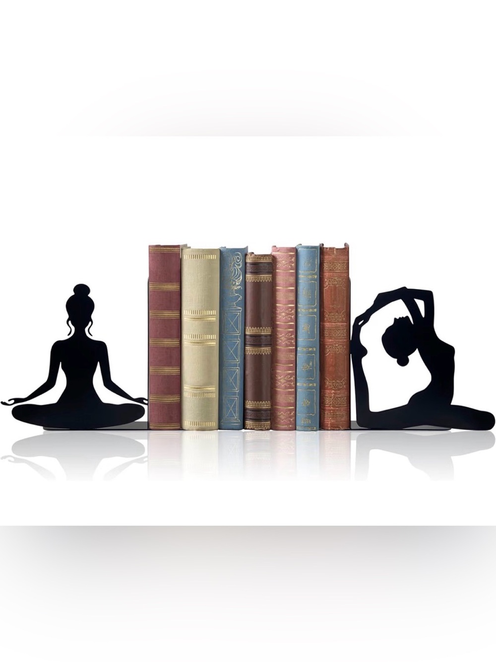 Metal Yoga Pose Decorative Bookends, Yoga Gift for Women for Home,Bedroom,offie